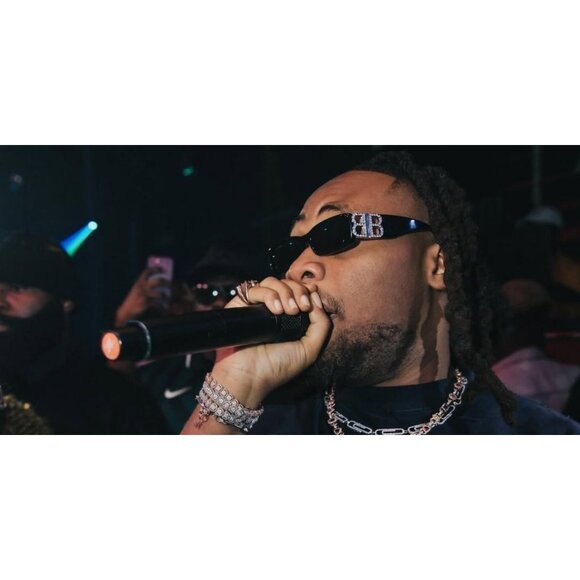 A0789Z New BALENCIAGA Everyday Black Square BB0096S 017 Sunglasses Women - Picture 5 of 6